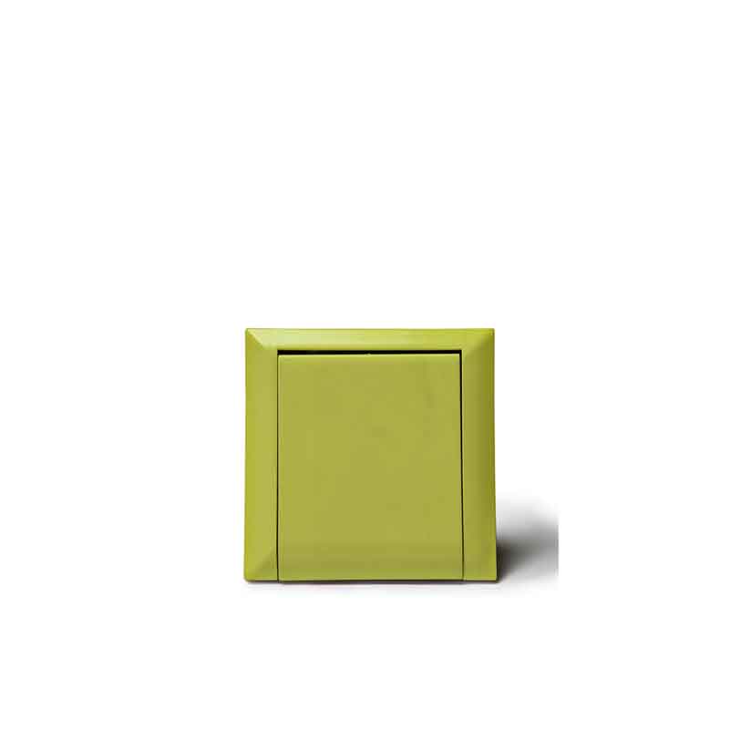 cover verde lime per presa aspirante quadrata Sistem Air