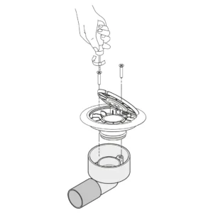 Installazione a getto presa pavimento Ø32